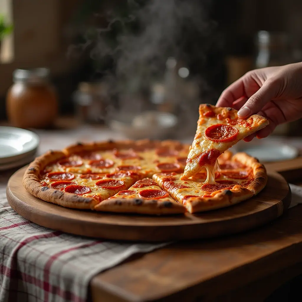 Hot Honey Pepperoni Pizza That Will Blow Your Mind 49 Sliced hot honey pepperoni pizza being served at the table