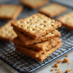 Sourdough Graham Crackers That Bring Back Beautiful Homemade Memories 41 final sourdough graham crackers stacked with crumbs