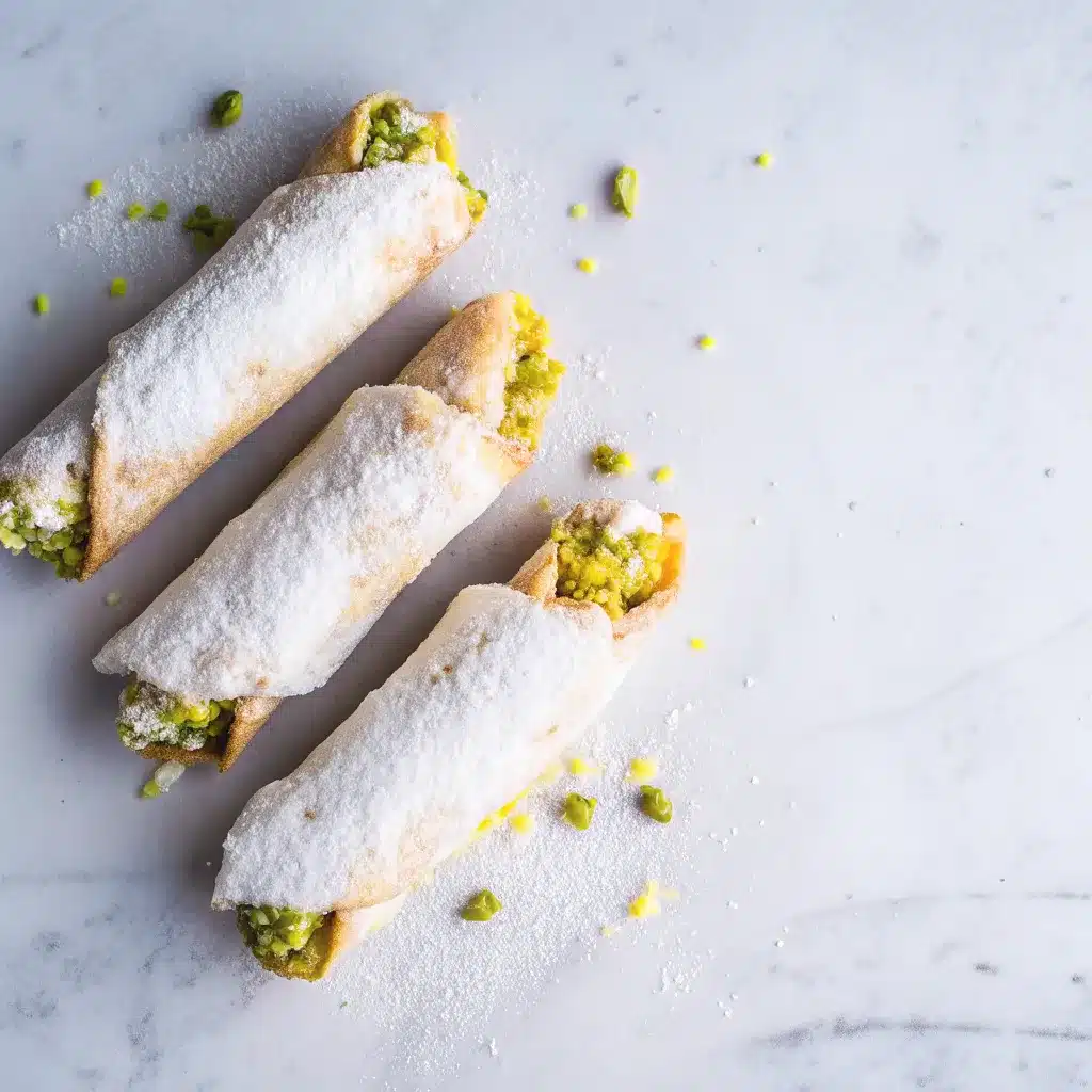 Air Fryer Cannoli with crispy shells and creamy ricotta filling