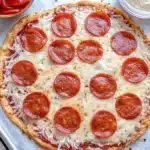 Cottage cheese crust pizza recipe with step-by-step ingredients and toppings